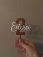 Personalizēts toperis ar vārdu un vecumu