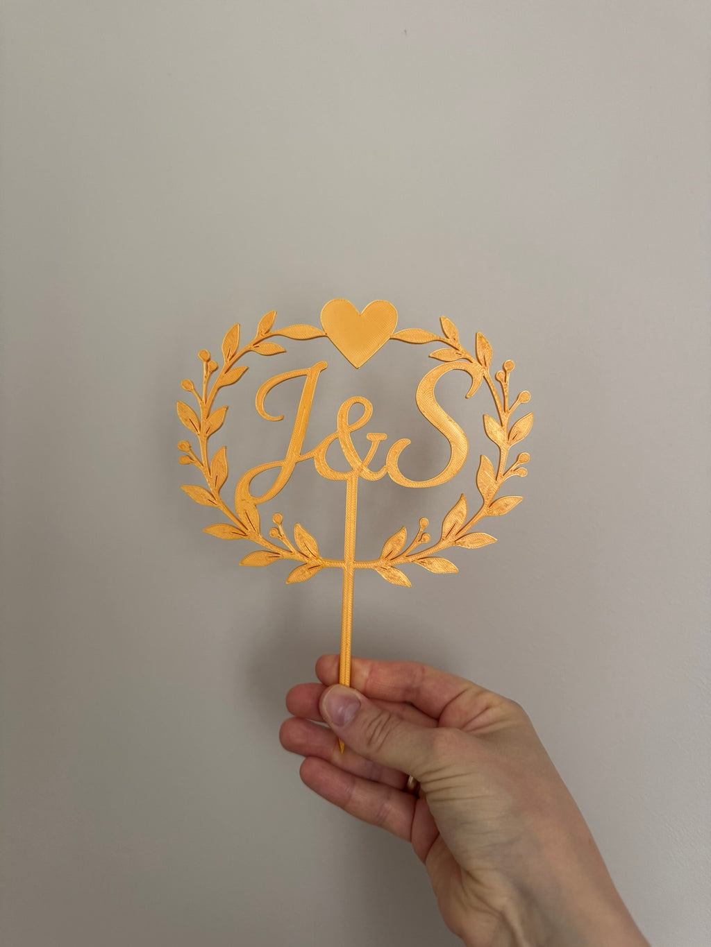 Personalizēts kāzu kūkas toperis ar vārdu un datumu